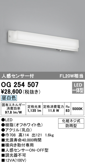 OG254507　Ｔ区分 オーデリック照明器具 ポーチライト LED （ODELIC）
