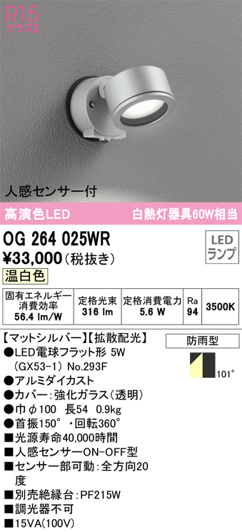 オーデリック エクステリアライト OG254689 屋外用スポットライト LED（昼白色） - 2